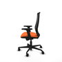 PIQUERAS Y CRESPO Silla Mardos Naranja y Negro con Mecanismo Sincro/Traslack y Brazos 2D