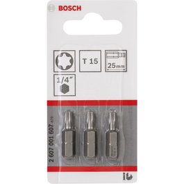 Bosch Juego de puntas de destornillador T15 XH 25 mm
