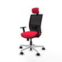 PIQUERAS Y CRESPO Silla de oficina Yunquera con mecanismo Sincro/Traslack Rojo y Negro