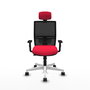 PIQUERAS Y CRESPO Silla de oficina Yunquera con mecanismo Sincro/Traslack Rojo y Negro