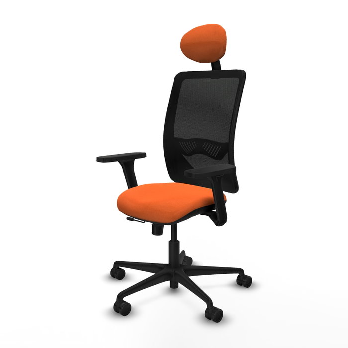PIQUERAS Y CRESPO Silla de oficina Zulema con mecanismo Sincro/Traslack, Naranja y Negro PIQUERAS Y CRESPO Silla de oficina Zulema con mecanismo Sincro/Traslack, Naranja y Negro