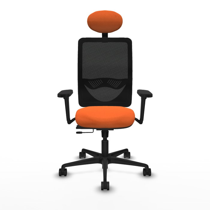 PIQUERAS Y CRESPO Silla de oficina Zulema con mecanismo Sincro/Traslack, Naranja y Negro PIQUERAS Y CRESPO Silla de oficina Zulema con mecanismo Sincro/Traslack, Naranja y Negro