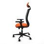 PIQUERAS Y CRESPO Silla de oficina Zulema con mecanismo Sincro/Traslack, Naranja y Negro