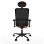 PIQUERAS Y CRESPO Silla de oficina Zulema con mecanismo Sincro/Traslack, Naranja y Negro
