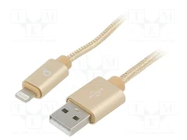 GEMBIRD Cablexpert USB 2.0 de 1,8m Dorado con Acabado Textil
