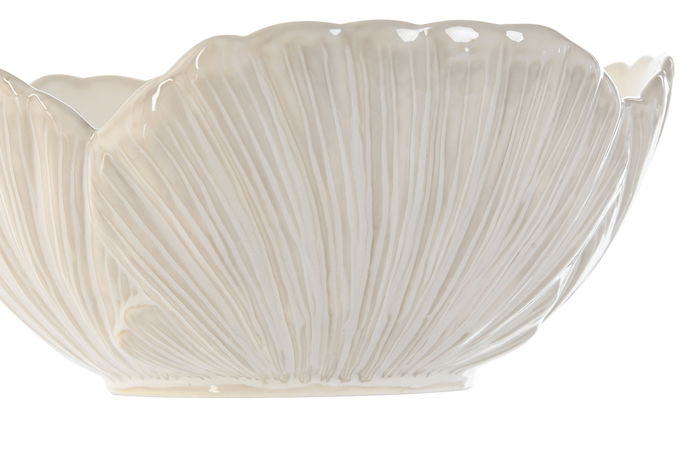 DKD Home Decor Ensaladera Mediterraneo Porcelana Blanco 4 Unidades 20.5 x 9 x 20.5 cm
