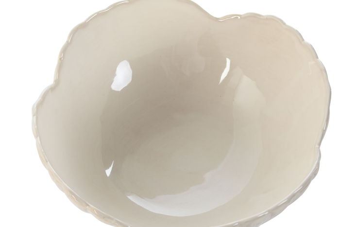 DKD Home Decor Ensaladera Mediterraneo Porcelana Blanco 4 Unidades 20.5 x 9 x 20.5 cm