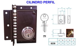 EUROPERFIL Cerradura antipalanque AVL 8239 izquierda pintada