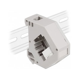 DeLOCK Adaptador de carril DIN con módulo Keystone USB 2.0 Tipo-A hembra a USB 2.0 Tipo-A hembra 87163