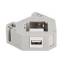 DeLOCK Adaptador de carril DIN con módulo Keystone USB 2.0 Tipo-A hembra a USB 2.0 Tipo-A hembra 87163