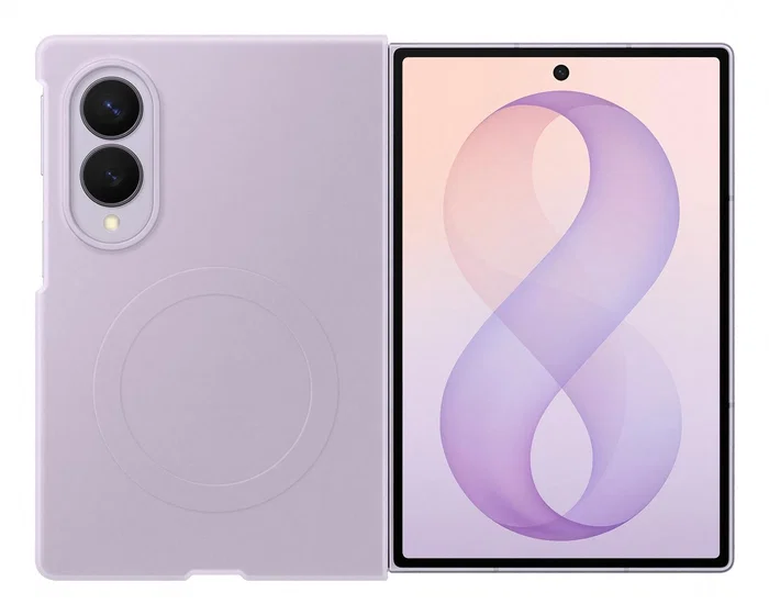 Samsung Silicone Magnet Case para Galaxy Z Fold8, Violeta