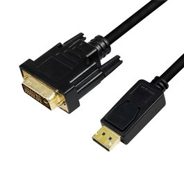 LogiLink Cable DisplayPort 1.2 a DVI 1.2, 1.0 m, negro