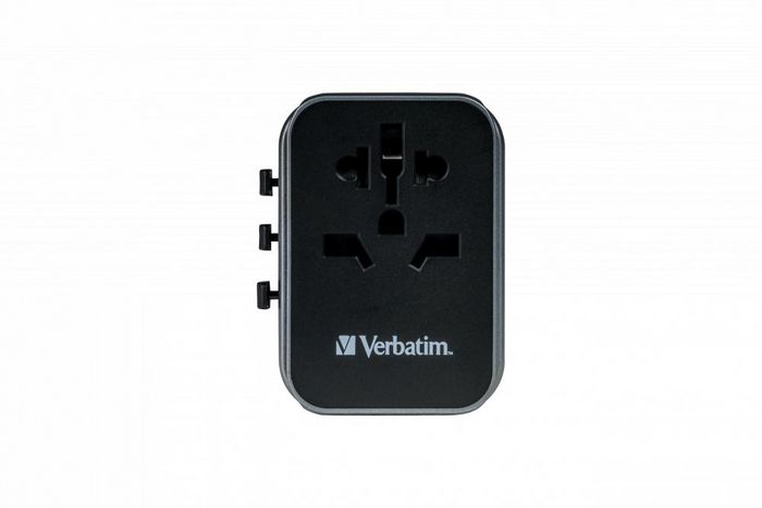 Verbatim UTA-03 Adaptador de Viaje Universal con 3 USB-C y 2 USB-A (30W PD)