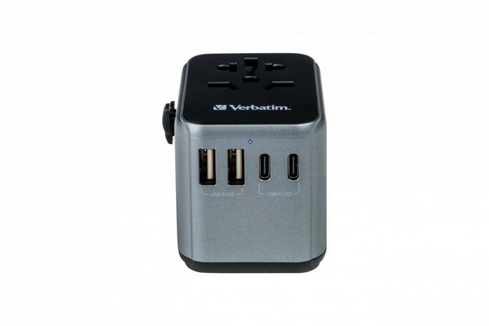 Verbatim UTA-03 Adaptador de Viaje Universal con 3 USB-C y 2 USB-A (30W PD)