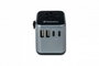 Verbatim UTA-03 Adaptador de Viaje Universal con 3 USB-C y 2 USB-A (30W PD)