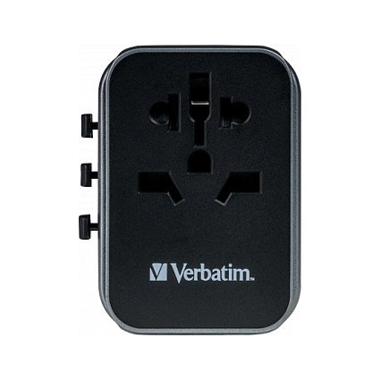 Verbatim UTA-03 Adaptador de Viaje Universal con 3 USB-C y 2 USB-A (30W PD)