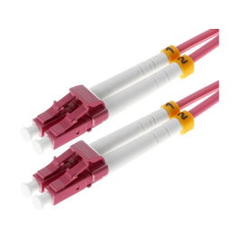 Helos Cable de fibra óptica OM4 Duplex LC/LC 1,0m Violeta