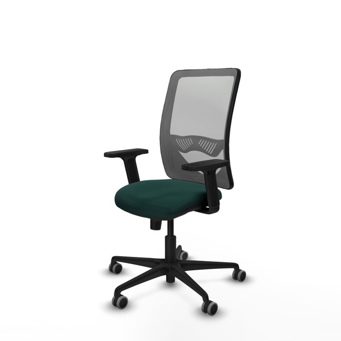 PIQUERAS Y CRESPO Silla de oficina Zulema con mecanismo Sincro, Verde botella y Gris PIQUERAS Y CRESPO Silla de oficina Zulema con mecanismo Sincro, Verde botella y Gris