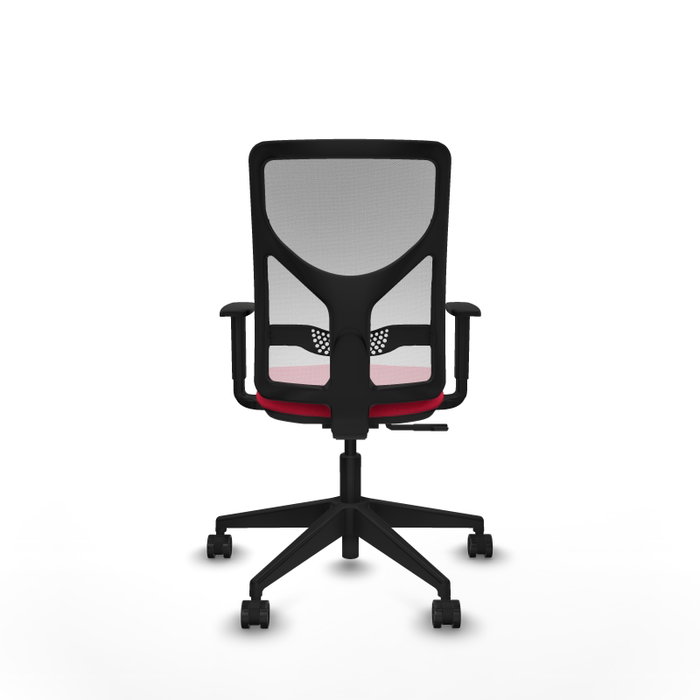 Silla de oficina Motilla con mecanismo Sincro tapizada con Tela color Rojo y malla color Blanco. Equipada con lumbar 1D, Brazos 1D y Ruedas 65mm nailon Silla de oficina Motilla con mecanismo Sincro tapizada con Tela color Rojo y malla color Blanco. Equipada con lumbar 1D, Brazos 1D y Ruedas 65mm nailon