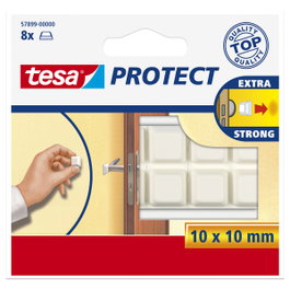 Tesa Schutzpuffer Protect 10 mm x 10, Blanco