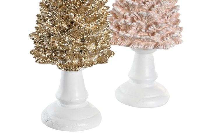 DKD Home Decor Figura Navidad Fantasia Resina Arbol 10.5 x 32 x 10.5 cm (2 Unidades)