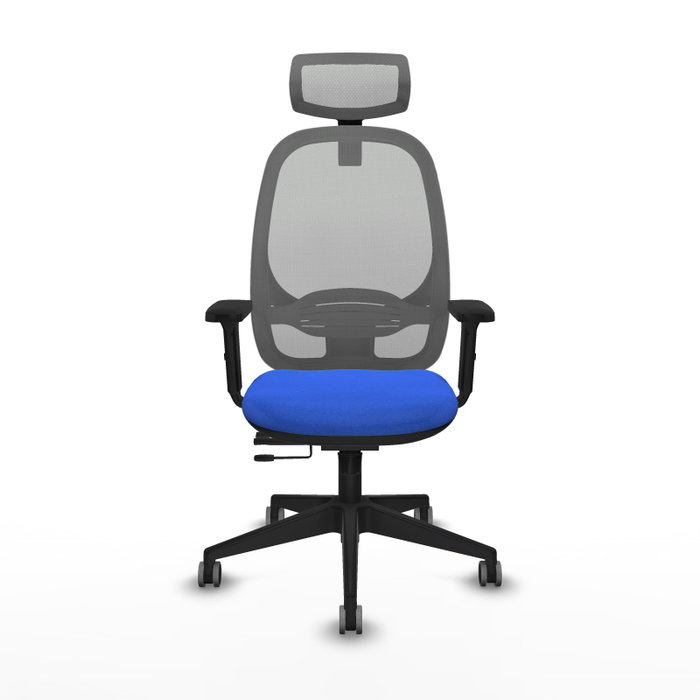PIQUERAS Y CRESPO Silla de oficina Cilanco con mecanismo Sincro/Traslack Azul y Gris
