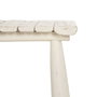 Ixia Banqueta Blanco Rozado Madera de Teca 120 x 30 x 45 cm