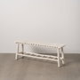 Ixia Banqueta Blanco Rozado Madera de Teca 120 x 30 x 45 cm