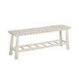 Ixia Banqueta Blanco Rozado Madera de Teca 120 x 30 x 45 cm