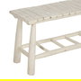 Banqueta Blanco Rozado Madera de Teca 120 X 30 X 45 cm