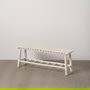 Banqueta Blanco Rozado Madera de Teca 120 X 30 X 45 cm