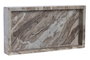DKD Home Decor Bandeja de Mármol Travertino Marrón 30,5x15,5x3,8 cm