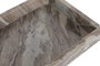 DKD Home Decor Bandeja de Mármol Travertino Marrón 30,5x15,5x3,8 cm