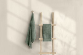 Mijölnir 1026A-071-1 Juego de Toallas de Baño 100% Algodón 350 gr/m² Toalla Mano 50x90 cm Toalla Baño 70x140 cm Verde