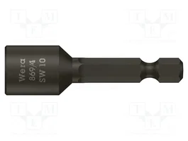 WERA Punta de destornillador de vaso 6 ángulos 1/4 pulgada HEX 11mm sin imán