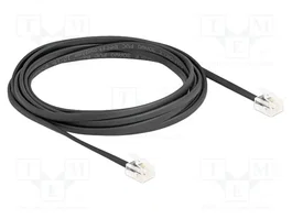 DeLOCK Cable telefónico RJ11 macho a RJ11 macho Negro 3 m