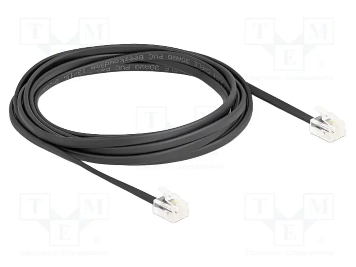 DeLOCK Cable telefónico RJ11 macho a RJ11 macho Negro 3 m DeLOCK Cable telefónico RJ11 macho a RJ11 macho Negro 3 m