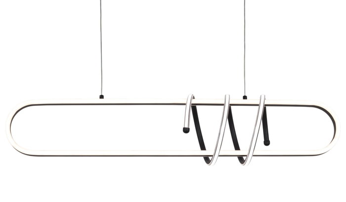 DKD Home Decor Lámpara de Techo LED Aluminio Espiral Negro 90x20x20 cm