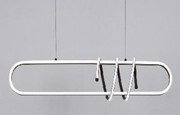 DKD Home Decor Lámpara de Techo LED Aluminio Espiral Negro 90x20x20 cm