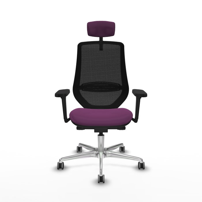 PIQUERAS Y CRESPO Silla de oficina Mardos con mecanismo Sincro/Traslack, Morado y Negro