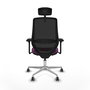 PIQUERAS Y CRESPO Silla de oficina Mardos con mecanismo Sincro/Traslack, Morado y Negro