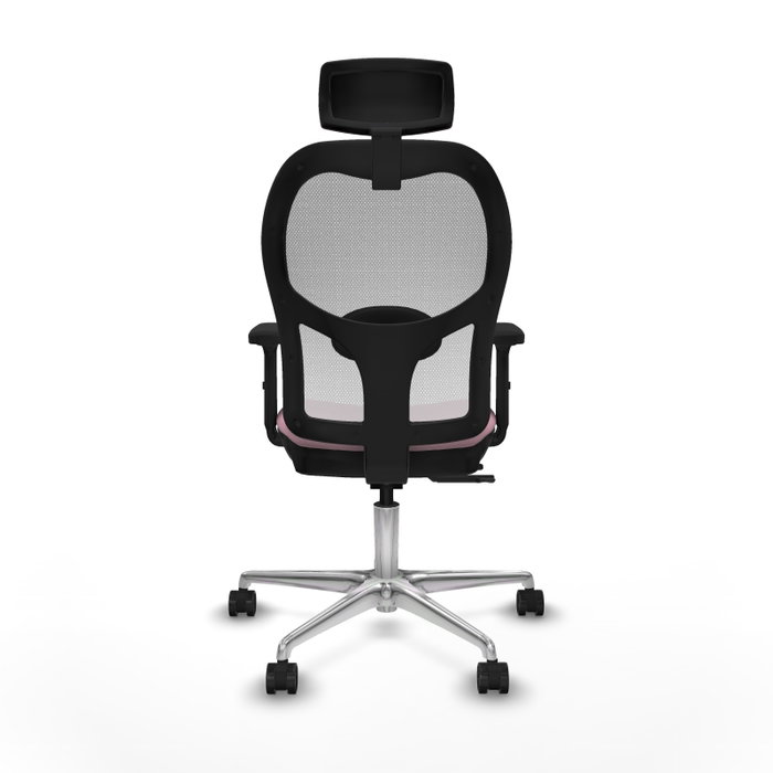 PIQUERAS Y CRESPO Silla de oficina Jorquera con mecanismo Sincro/Traslack Rosa y Blanco