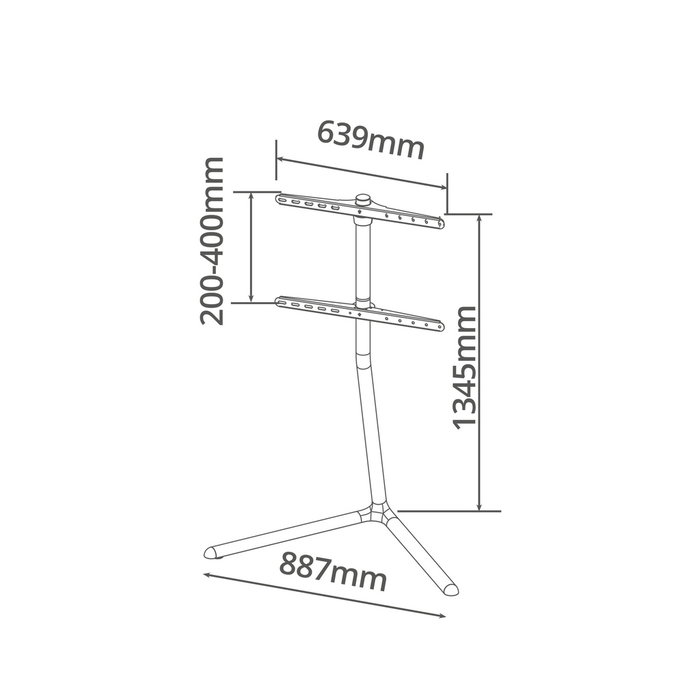 Holmios Soporte de pie para TV de 32 a 70 pulgadas, Negro
