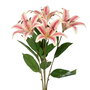 Flor Lirio Rosa Goma Decoración 58 cm (Set de 6)