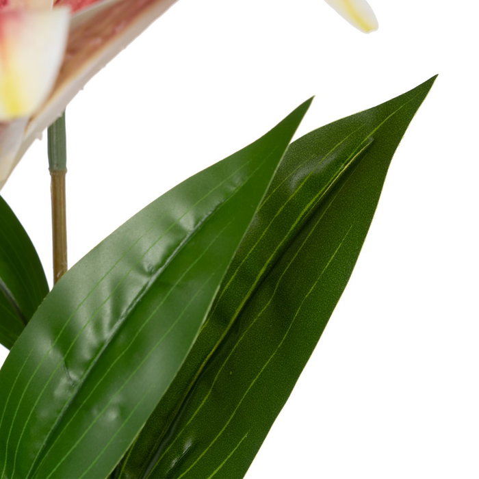 Flor Lirio Rosa Goma Decoración 58 cm (Set de 6)