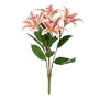 Flor Lirio Rosa Goma Decoración 58 cm (Set de 6)