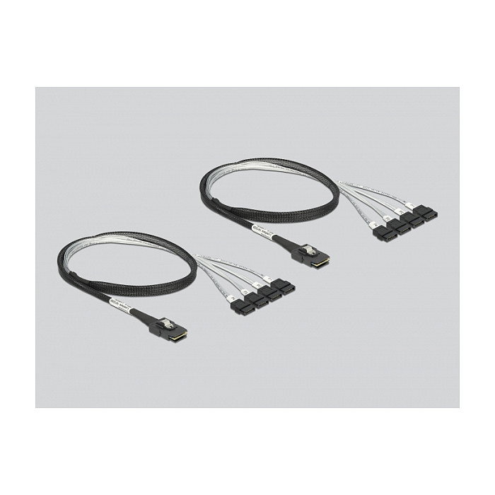Delock Tarjeta Controladora PCIe x8 de 8 Puertos SATA 3.0 Interna con Cable, Hot-swap, Negro