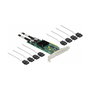 Delock Tarjeta Controladora PCIe x8 de 8 Puertos SATA 3.0 Interna con Cable, Hot-swap, Negro