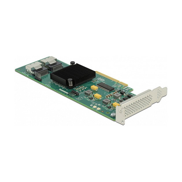 Delock Tarjeta Controladora PCIe x8 de 8 Puertos SATA 3.0 Interna con Cable, Hot-swap, Negro