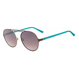Guess GU3028S-49F Gafas de sol con cristal marrón y detalles verdes